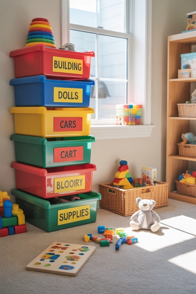 DIY Toy Rotation Storage Tower