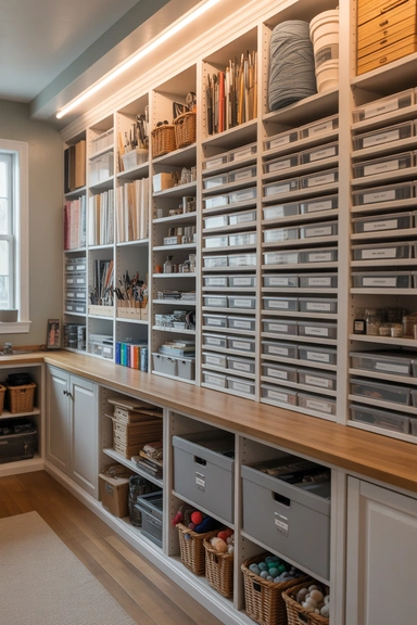 22 Smart Craft Room Layout Ideas That Make Small and Large Spaces Work Better 20 Layouts That Align Storage Depth With Material Types