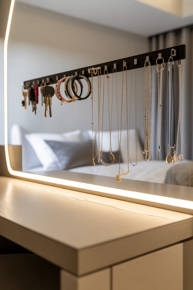 23 Small Bedroom Organizing Hacks That Maximize Every Inch 20 Magnetic Wall Bars for Jewelry and Metal Accessories