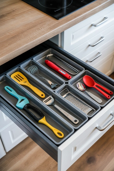25 Kitchen Cabinet Storage Ideas That Maximize Every Shelf 20 Shallow Drawer Inserts for Precision Tool Storage