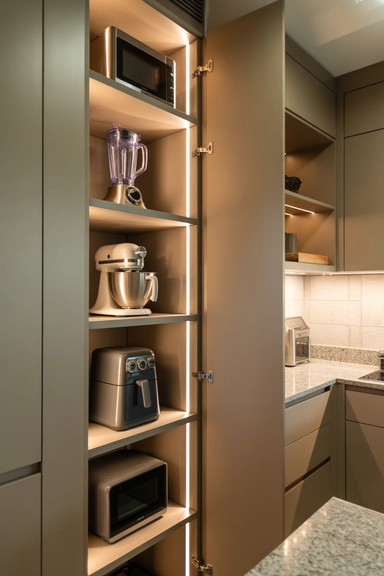 20 Walk-In Pantry Organization Ideas For Real Homes 3 Incorporate a Dedicated Appliance Storage Zone