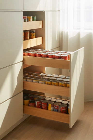 Pull-Out Pantry Drawers for Deep Shelves