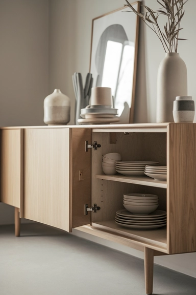 22 IKEA Dining Room Storage Ideas For Real Homes 3 Use LISABO Sideboard as a Stylish Storage Anchor
