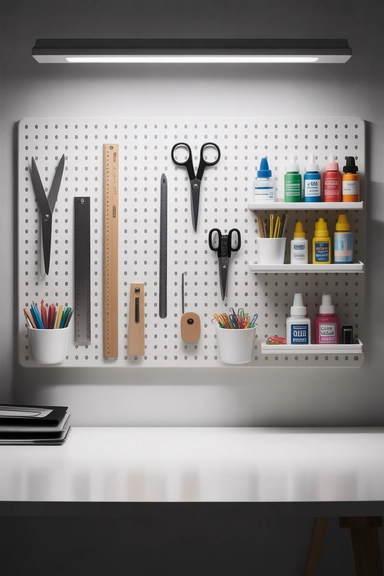 21 IKEA Craft Room Hacks That Keep Supplies Perfectly Organized 3 SKÅDIS Pegboards for Tool and Accessory Walls