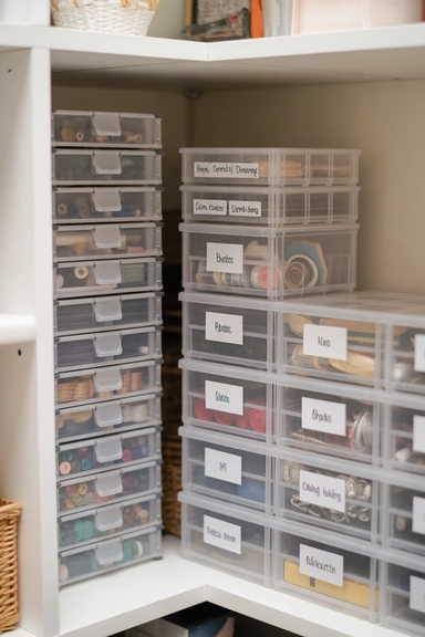 Stackable Plastic Drawers for Small Supply Sorting