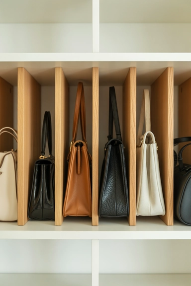 Vertical Divisions to Keep Bags Upright