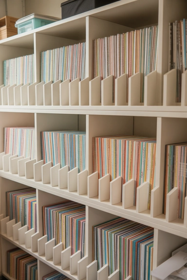 Vertical Shelf Storage for Paper and Cardstock