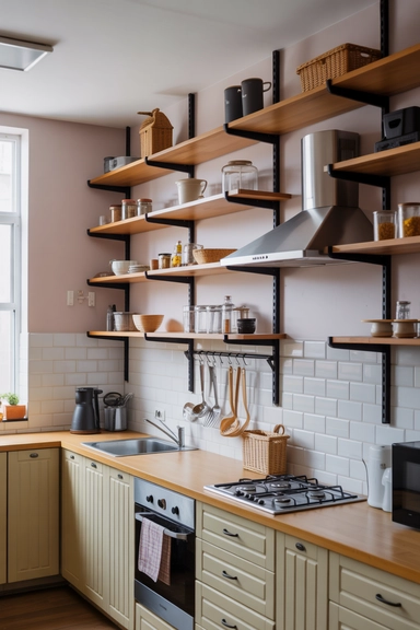 25 Small Kitchen Storage Solutions That Make Every Inch Work Better 3 Vertical Storage That Uses Full Wall Height