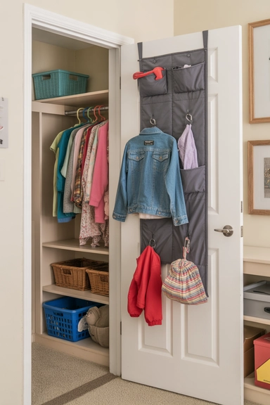 21 Kids Closet Organization Ideas That Keep Toys and Clothes Under Control 21 Closet Doors Used as Functional Storage Space