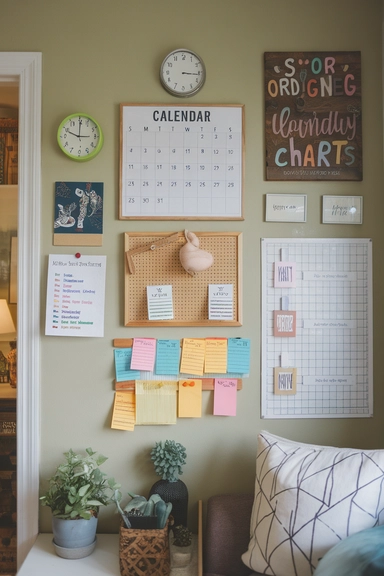 21 ADHD Home Organization Ideas That Actually Work 21 Develop a Family Communication Hub with Shared Calendars and Message Boards