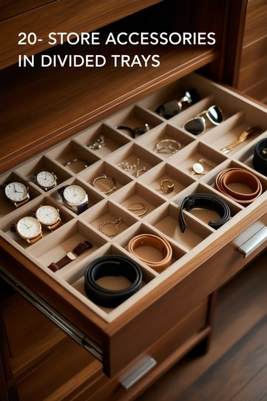 Store Accessories in Divided Trays