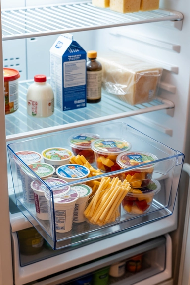 22 Smart Snack Organization Ideas for Zero Clutter 21 Store Refrigerated Snacks in Dedicated Fridge Bins
