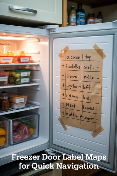Freezer Door Label Maps for Quick Navigation