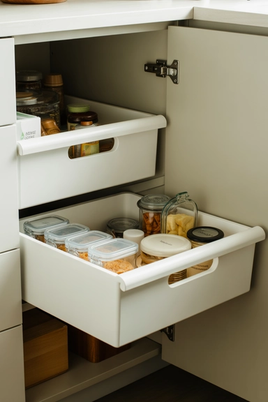 Open-Front Container Bins for Quick Grab Access