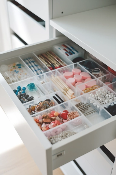 21 Craft Room Declutter Ideas That Actually Work 20 Create a Dedicated Unfinished Projects Zone to Contain Clutter