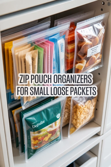 22 Dollar Store Pantry Organizing Ideas That Reduce Daily Clutter 21 Zip Pouch Organizers for Small Loose Packets