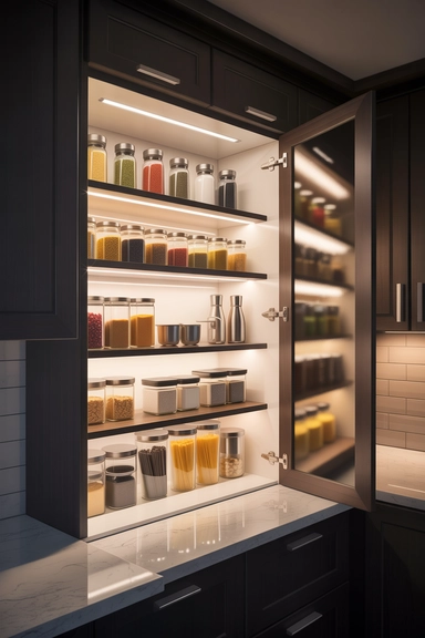 Cabinet Lighting That Improves Storage Visibility