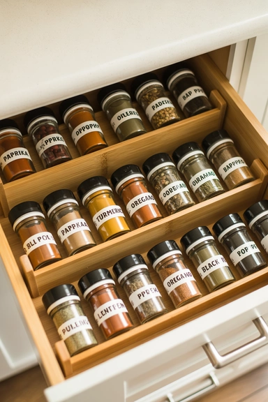 23 Cheap Kitchen Organizing Hacks That Make Small Kitchens Work Better 21 Cheap Kitchen Organizing Hacks With Tiered Spice Racks