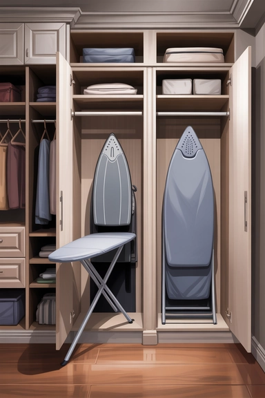 23 Small Bedroom Organizing Hacks That Maximize Every Inch 21 Fold-Away Ironing Boards Hidden in Wall or Closet Units