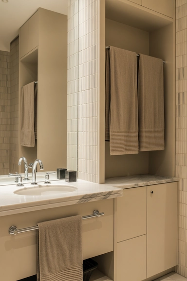 Organizing Ideas That Keep Towels From Competing With Decor
