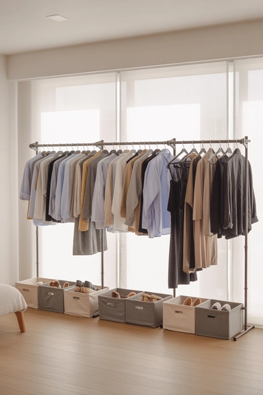 RIGGA Clothing Racks Adapted for Open Closet Systems