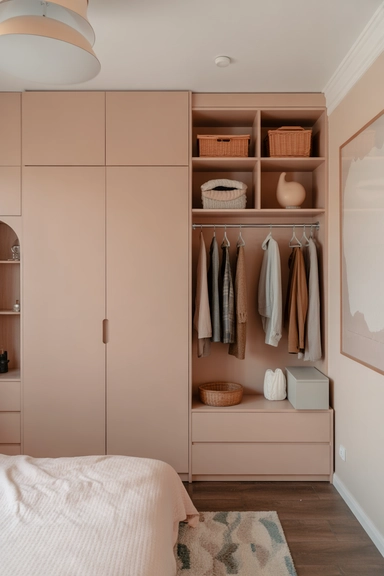 23 Bedroom Organizing Ideas That Reduce Visual Clutter Instantly 22 Color-Controlled Storage That Blends Into the Room