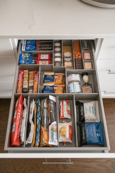  Install Adjustable Dividers in Pull-Out Drawers for Customized Organization