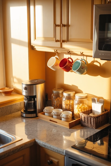 21 Smart Space Saving Kitchen Hacks That Reduce Daily Clutter 22 Compact Breakfast Stations That Contain Morning Chaos