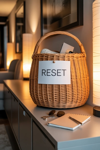 DIY Weekly Reset Basket System
