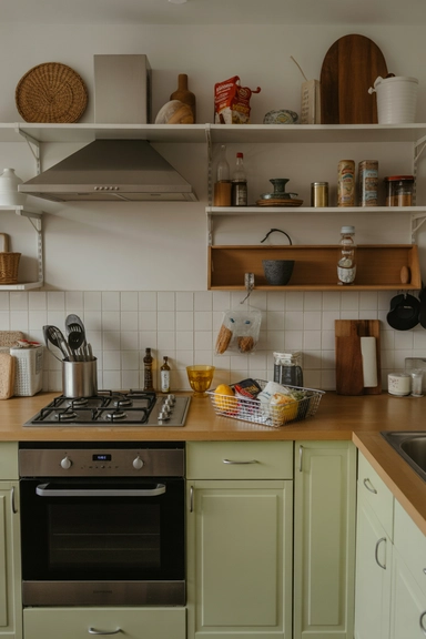 Open Kitchen Shelving Organization That Supports Real Kitchens