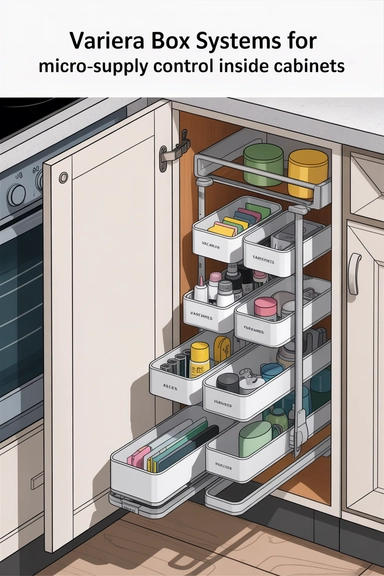 21 IKEA Craft Room Hacks That Keep Supplies Perfectly Organized 22 VARIERA Box Systems for Micro-Supply Control Inside Cabinets