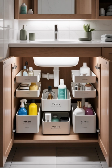  VARIERA Box Systems for Sink and Bathroom Micro-Storage