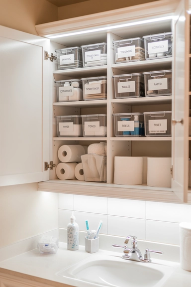 Pantry-Like Bathroom Backstock Zones