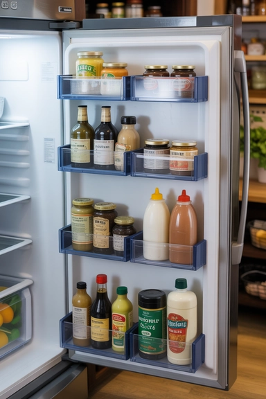25 Small Kitchen Storage Solutions That Make Every Inch Work Better 23 Fridge Door Organization That Reduces Food Clutter