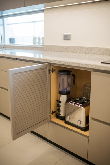 Vertical Appliance Garages That Clear Kitchen Counters