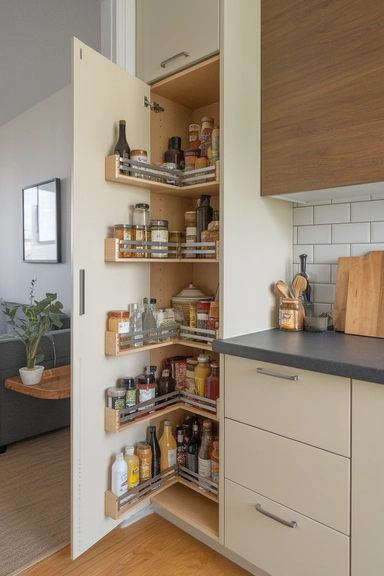  Create a Hidden Pull-Out Pantry for Under-Counter Spaces
