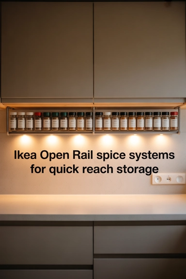 IKEA Open Rail Spice Systems for Quick Reach Storage