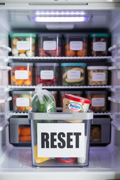 Weekly Freezer Reset Bins for Overflow Control