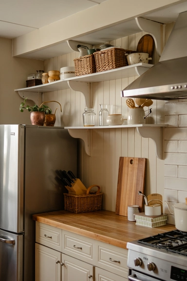 OVER-THE-FRIDGE STORAGE SHELVES