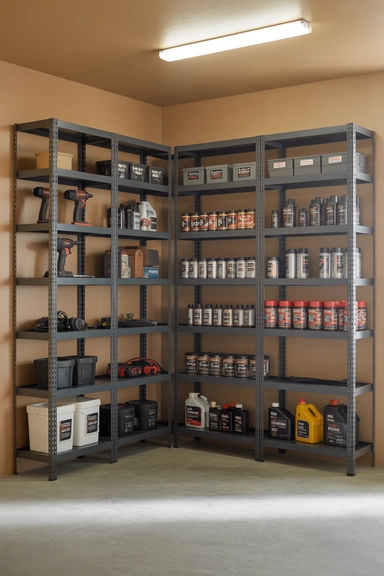 21 Smart Garage Organizing Ideas for a Clutter-Free Space 4 Heavy-Duty Shelving for Structured Load Zones