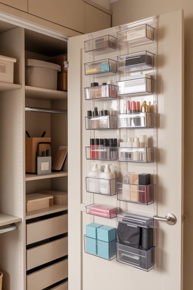 Clear Vertical Organizers for Visual Inventory Control