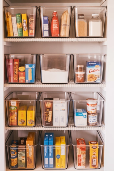 Dollar-Store Bins for Category Containment