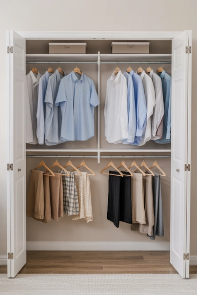 Double-Rod Closet Systems That Multiply Hanging Capacity