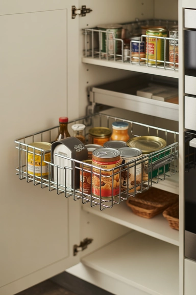 Pull-Out Solutions That Eliminate Back-of-Cupboard Chaos