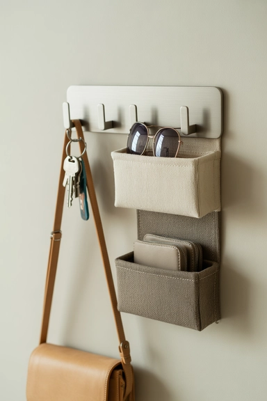 21 Wall Organizer Ideas That Keep Surfaces Clutter-Free 4 Wall Organizers with Integrated Hooks and Bins