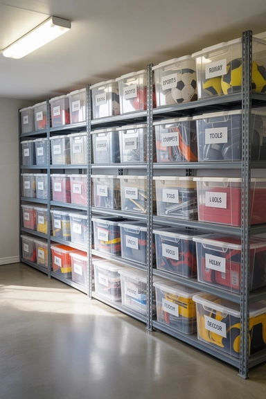 21 Smart Garage Organizing Ideas for a Clutter-Free Space 5 Clear Storage Bins for Instant Visibility