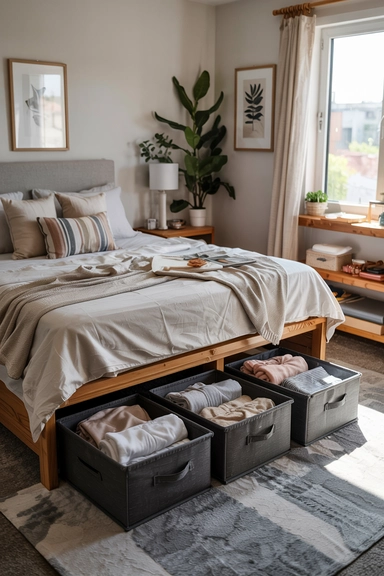 UNDER-BED STORAGE FOR HIDDEN SPACE