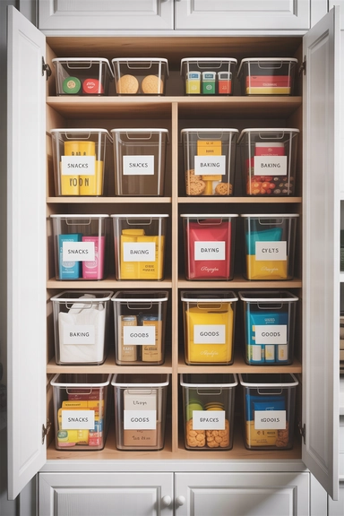  Clear Storage Bins That Create Categorized Cabinet Zones