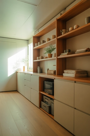 Open and Closed Storage Balance That Controls Visual Clutter