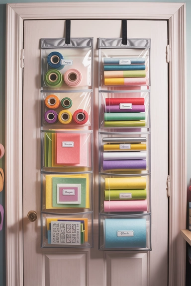 Over-Door Pocket Organizers for Lightweight Supplies